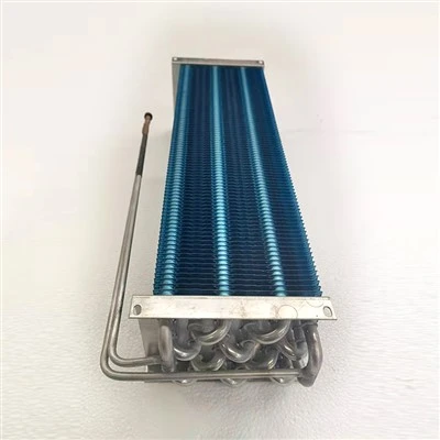 Kondensor Sirip Aluminium Tabung Aluminium Biru